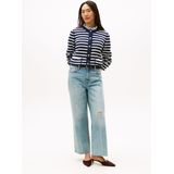 Tommy Hilfiger - Damescardigan - Effen - Katoenmix - Regular Fit - Logo-applicatie