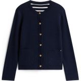 Tommy Hilfiger - Damescardigan - Effen - Katoenmix - Regular Fit - Logo-applicatie