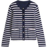 Tommy Hilfiger - Damescardigan - Effen - Katoenmix - Regular Fit - Logo-applicatie