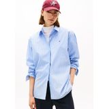 TOMMY HILFIGER Blouse 'Ess'  blauw / lichtblauw / lichtrood / wit