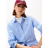 TOMMY HILFIGER Blouse 'Ess'  blauw / lichtblauw / lichtrood / wit