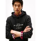 TOMMY HILFIGER - Sweatshirt - Zwart - Capuchon met Trekkoord - Lange Mouw