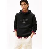 TOMMY HILFIGER - Sweatshirt - Zwart - Capuchon met Trekkoord - Lange Mouw