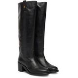 Tommy Hilfiger - Leren Hoge Laarzen - Zwart