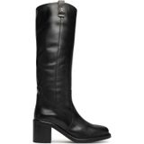 Tommy Hilfiger - Leren Hoge Laarzen - Zwart