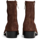 Tommy Hilfiger - TH Suede Pointy ZIP Bootie - Enkellaarsjes - Bruin