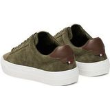 TOMMY HILFIGER - Sneakers Laag - Kaki - Leer