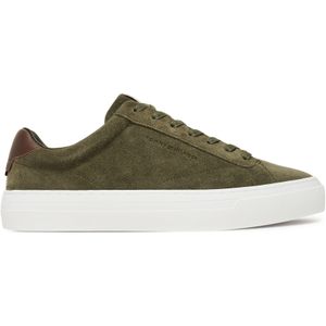 TOMMY HILFIGER - Sneakers Laag - Kaki - Leer