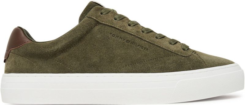 TOMMY HILFIGER - Sneakers Laag - Kaki - Leer