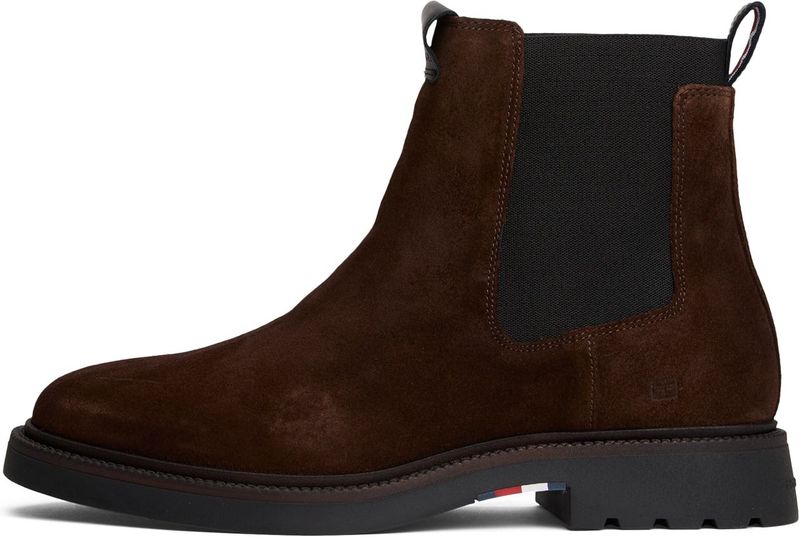 Tommy Hilfiger - HILFIGER COMFORT LWT SDE CHELSEA - Chelsea-boots - Donkerbruin