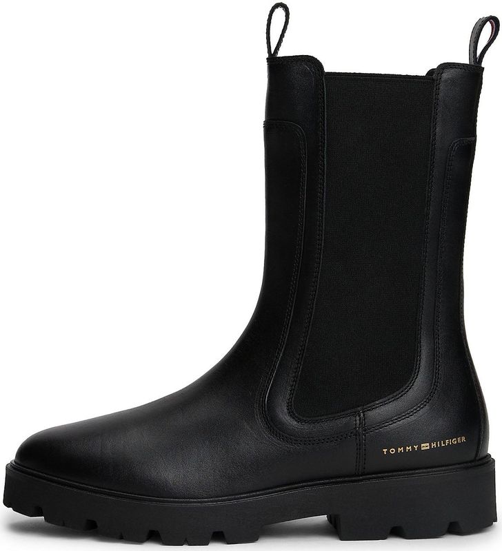 Tommy Hilfiger - Kuitlaarzen - Runderleer - Effen - Plat Hak