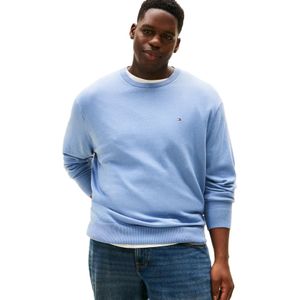 Tommy Hilfiger - BT-PIMA ORG CTN CASHMERE CN-B - Trui - Brisk Blue - Ronde Hals - Lange Mouwen