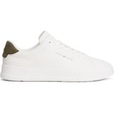 TOMMY HILFIGER - COURT ESS - Sneakers - Olijfgroen / Wit