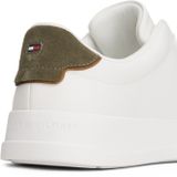 TOMMY HILFIGER - COURT ESS - Sneakers - Olijfgroen / Wit