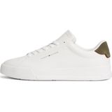 TOMMY HILFIGER - COURT ESS - Sneakers - Olijfgroen / Wit