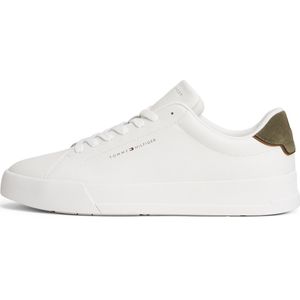 TOMMY HILFIGER - COURT ESS - Sneakers - Olijfgroen / Wit