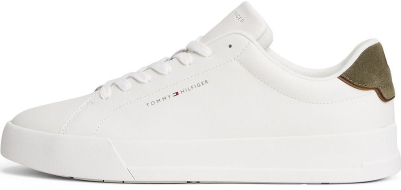 TOMMY HILFIGER - COURT ESS - Sneakers - Olijfgroen / Wit