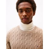 Tommy Hilfiger - Regular Fit - Gebreide Pullover - Katoen - Kabelpatroon