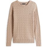 Tommy Hilfiger - Regular Fit - Gebreide Pullover - Katoen - Kabelpatroon