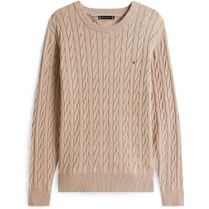 Tommy Hilfiger - Regular Fit - Gebreide Pullover - Katoen - Kabelpatroon