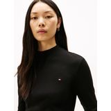 TOMMY HILFIGER - Shirt - Zwart - Lange Mouw - Slanke Pasvorm