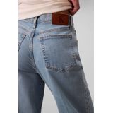 Ultra high waist wide fit jeans met franjes