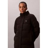 Calvin Klein Jeans - Turtleneck Hooded Long Sleeve Jacket - Dames - Zwart - Polyester