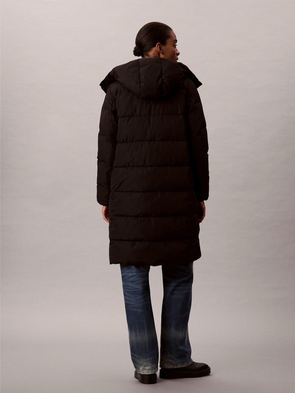 Calvin Klein Jeans - Turtleneck Hooded Long Sleeve Jacket - Dames - Zwart - Polyester