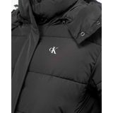 Calvin Klein - Winterjas - Zwart/Wit - Gewatteerde Jas - Afneembare Capuchon