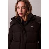 Calvin Klein - Winterjas - Zwart/Wit - Gewatteerde Jas - Afneembare Capuchon
