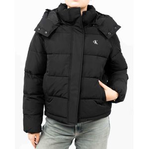 Calvin Klein - Winterjas - Zwart/Wit - Gewatteerde Jas - Afneembare Capuchon