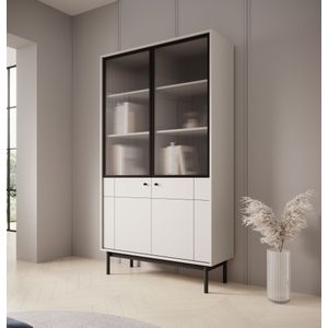 Meubella - Vitrinekast Jules 1 - Beige cm