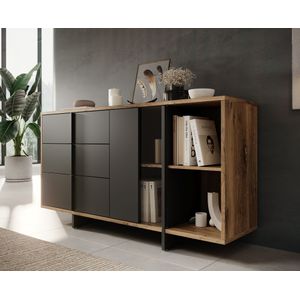 Dressoir Jonna - Zwart - 160 cm