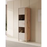Meubella - Vitrinekast Bahia - Beige - 60 cm