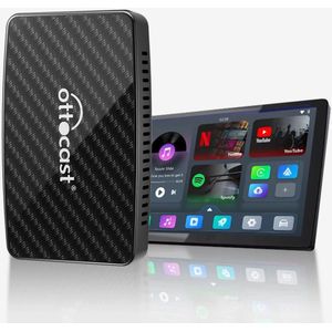 Ottocast - Play2Video Pro - Draadloze CarPlay & Android Auto Adapter - USB A/C - Android 12