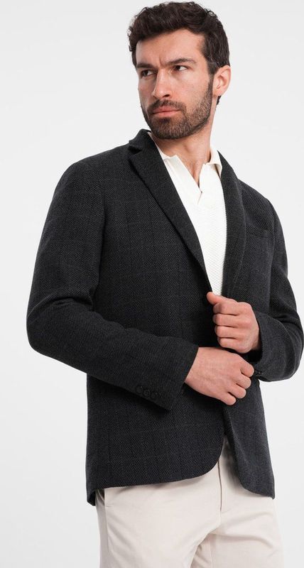 Moda Italia - 0119 - Blazer - Zwart Melange - Heren
