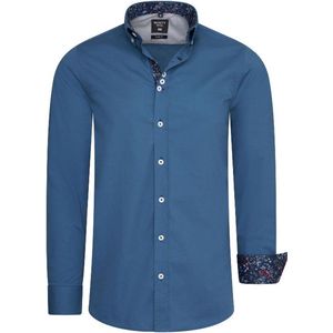 Rusty Neal - Italiaans Heren Overhemd - Petrol - Body-Fit