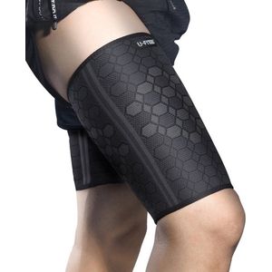 U Fit One 2 Stuks Compressie Bovenbeenbrace - Dijbeen Support - Zwart - Maat XL