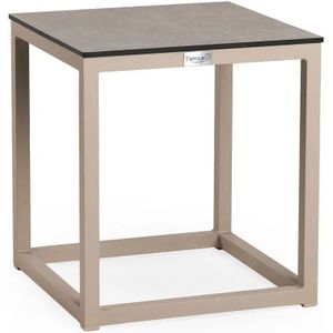 HollyHOME Bijzettafel Outdoor Kleine Balkontafel Ronde Tuintafel Koffietafel Metalen Tafel Patio Woonkamer Terras, Zwart