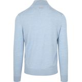 Suitable - Schipperstrui - Lichtblauw - Half Zip - Heren - Merinowol