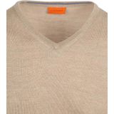 Suitable - Merino Pullover - Beige - V-Hals