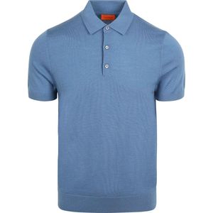 Suitable Polo Merinowol Donkerblauw (navy) - Maat XXL - Heren - Polo shirt Heren met Korte mouw