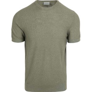 Suitable Piqué T-shirt Linnen Groen - Maat M - Heren - Casual T-shirts