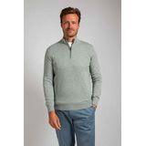 Suitable - Schipperstrui - Groen - Half Zip - Heren - Slim-Fit