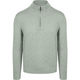 Suitable - Schipperstrui - Groen - Half Zip - Heren - Slim-Fit