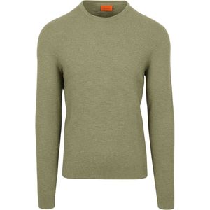 Suitable - Trui - Olijfgroen - Structure Slub - Heren