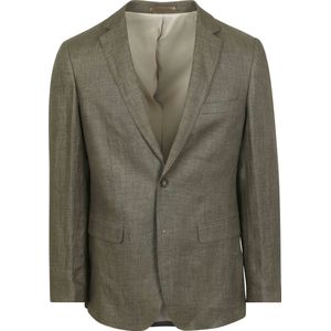 Suitable Blazer Linnen Panama Olijfgroen - Maat 56 - Heren blazer