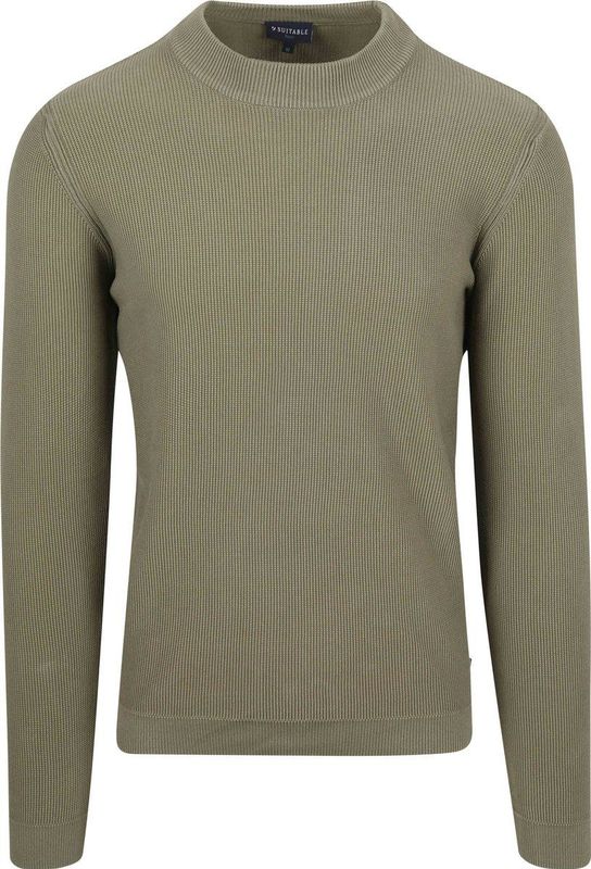 Suitable - Pullover - Groen - 100% Biologisch Katoen