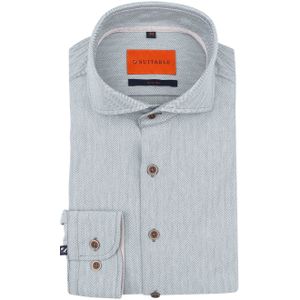 Suitable Herringbone Hemd Groen
