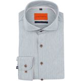 Suitable - Herringbone Overhemd - Donkergroen - Modern-Fit - Heren